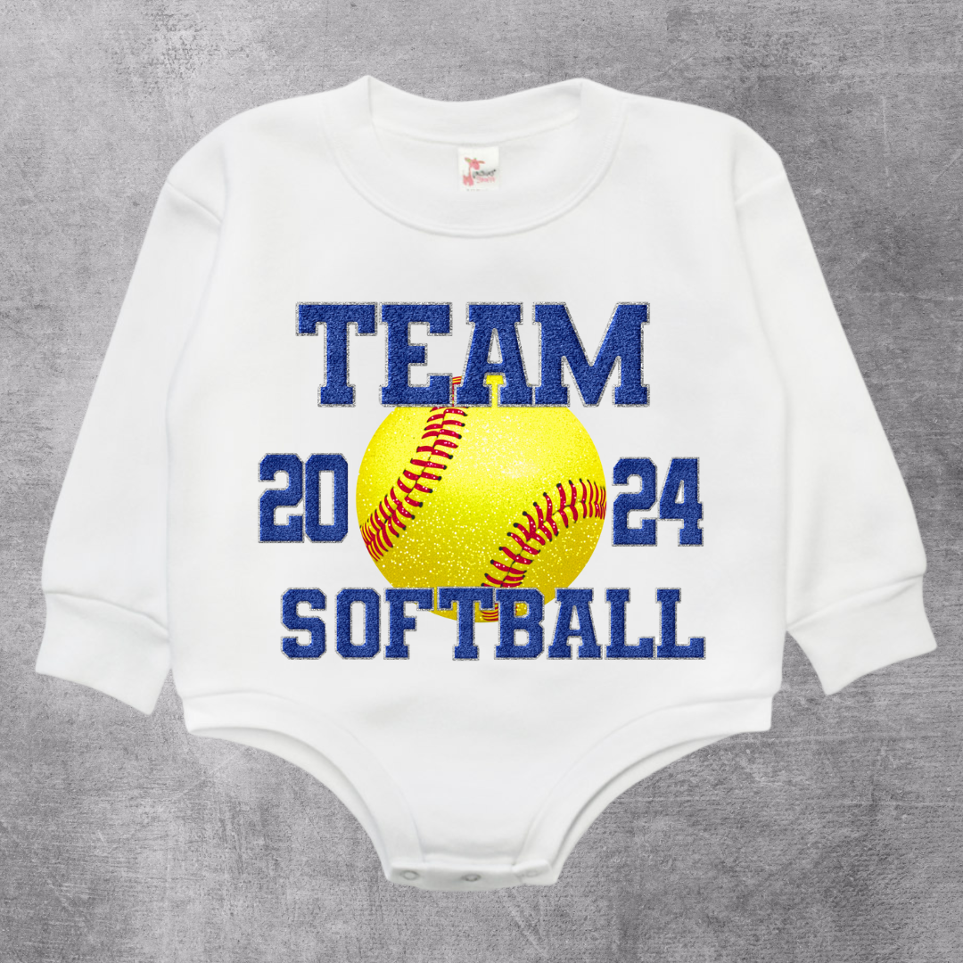 Custom Sibling Chenille Softball