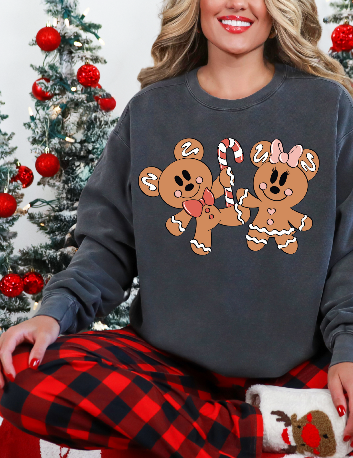 Gingerbread Mickey and Minnie Vintage Crew